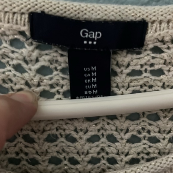 GAP Women's Open-Knit Cream Sweater - Picture 2 of 2